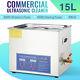 Commercial 15l Stainless Steel Heated Ultrasonic Cleaner With Digital Timer 110v