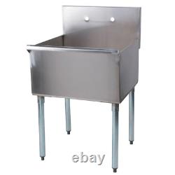 Commercial 16-Gauge Stainless Steel Utility Sink Kitchen Wash Tub 24 x 24 x14