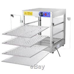 Commercial 20x20x24 inch Food Pizza Pastry Warmer Countertop Display Case