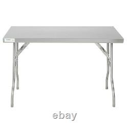 Commercial 24 x 48 Stainless Steel Folding Work Prep Table Open Kitchen NSF