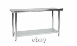 Commercial 24 x 60 Stainless Steel Work Prep Table With BACKSPLASH Kitchen NSF