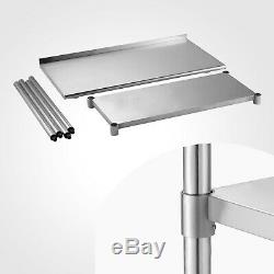 Commercial 24x48 Restaurant Prep Work Table with Backsplash Stainless Steel