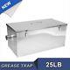 Commercial 25lb 13gpm Kitchen Grease Trap Stainless Steel Interceptor Filter Kit