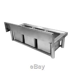 Commercial 304 Stainless Steel Sink Austenitic Triple Bowl 3 Compartment Kitchen