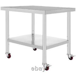 Commercial 30 x 36 Stainless Steel Food Prep Work Table Kitchen Restaurant