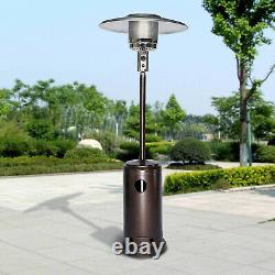 Commercial 48000 BTU Patio Heater Propane Outdoor Garden Heating Tall with Wheel
