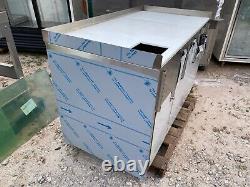 Commercial 62 x 33 Stainless Steel Prep Work Table Cabinet Poly Cutting Boards