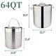 Commercial 64 Qt. Turkey Deep Fryer Kit Stainless Steel Crawfish Boil Pot Cooker