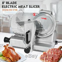 Commercial 8 Blade Electric Meat Slicer 240W 550RMP Home Deli Stainless Steel