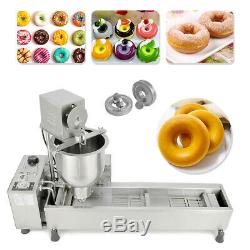 Commercial Automatic Donut Maker Making Machine Wide Oil Tank, Free 3 Sets Mold