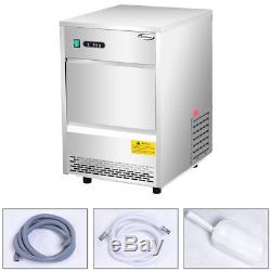 Commercial Automatic Ice Maker Machine 70lbs/24h Stainless Steel Freestanding