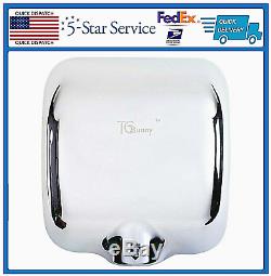 Commercial Automatic Stainless Steel Hand Dryer Electric Auto Warm Air Low dB