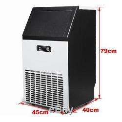 Commercial Built-In Electric Ice Maker Cube Freestanding Machine Stainless Steel