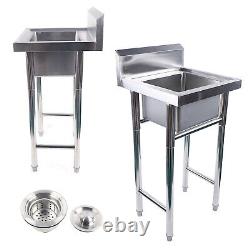 Commercial Catering Stainless Steel Sink Kitchen Wash Table Single Bowl 50X50cm