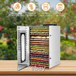 Commercial Dehydrator 20 Stainless Steel Trays Fruit Vegetable Food Dry Machine
