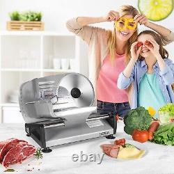 Commercial Deli Meat Slicer Industrial Kitchen Removable 7.5'' Stainless Steel