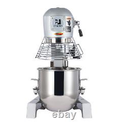 Commercial Dough Food Mixer 3 Speed 10 Quart Stainless Steel Pizza Bakery 600W