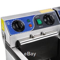 Commercial Electric 23.4L Deep Fryer Timer Stainless Steel Restaurant Kitchen