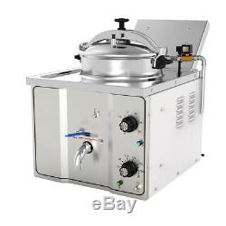 Commercial Electric Countertop Chicken Pressure Fryer 16L Stainless 2400W Home
