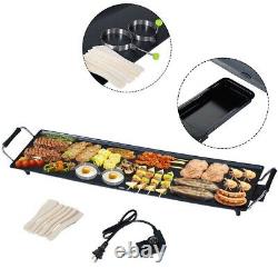 Commercial Electric Flat Top Grill Griddle Non Stick Stainless Steel Large 2000W