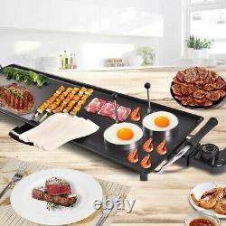 Commercial Electric Flat Top Grill Griddle Non Stick Stainless Steel Large 2000W