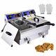 Commercial Electric Fryers 23.4l Countertop Kitchen Restaurant Cooking Equipment
