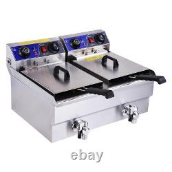 Commercial Electric Fryers 23.4L Countertop Kitchen Restaurant Cooking Equipment
