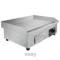 Commercial Electric Griddle Flat Top Grill 22 Hot Plate BBQ 3KW Countertop