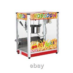 Commercial Electric Popcorn Machine Popcorn Maker Movie Popcorn 1300W Flat Top