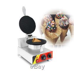 Commercial Electric Stainless Steel Ice Cream Waffle Cone Maker Machine 110V