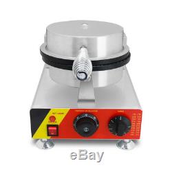 Commercial Electric Stainless Steel Ice Cream Waffle Cone Maker Machine 110V