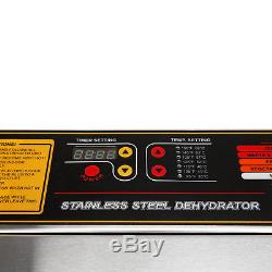 Commercial Food Dehydrator 10 Tray Stainless Steel Fruit Jerky Dryer Blower