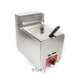 Commercial Gas Deep Fryer Countertop Stainless steel 10L Propane Gas Frying Pot