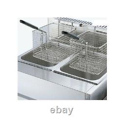 Commercial Gas Stainless Steel Double Tank Deep Fryer