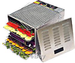 Commercial Grade 10 Tray Food Dehydrator 1000W STAINLESS STEEL FREE SHIPPING