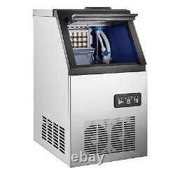 Commercial Grade Ice Maker 90lbs/24h Automatic Clear Cube Ice Making Machine