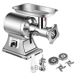 Commercial Grade Meat Grinder Stainless Steel Heavy Duty 1.5HP 1100W 550LB/h