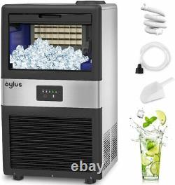 Commercial Ice Maker Machine Stainless Steel Bar Restaurant Ice Cube Machine