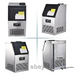 Commercial Ice Maker Stainless Steel Built-in Ice Cube Machine Undercounter 70KG