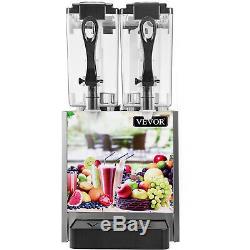 Commercial Juice Beverage Dispenser 150W 6.3 US gal Cold Drink Machine 2×12L