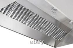 Commercial Kitchen Restaurant Duty Stainless Steel Wall Canopy Exhaust Hood