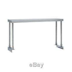 Commercial Kitchen Stainless Steel Single Overshelf for Work Tables 12X48