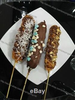 Commercial Nonstick Electric 6pc Lolly Waffle Dog on A Stick Maker Baker Machine