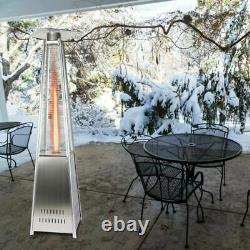 Commercial Outdoor LP Propane Gas Patio Heater BTU Pyramid Flame Stainless Steel