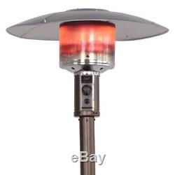 Commercial Outdoor LP Propane Gas Patio Heater Stainless Steel Hammered Bronze