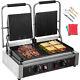 Commercial Panini Press Grill Electric Grill Griddle 3600w Double Grooved Plates