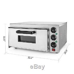 Commercial Pizza Oven 2200W Stainless Steel Electric Pizza Snack Oven Toaster