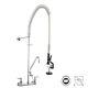 Commercial Pre-rinse Faucet Kitchen Dishwasher 12 Add-on Faucet Chrome Cupc Nsf
