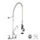 Commercial Pre-rinse Sink Faucet Kitchen 12 Add-on Mixer Tap Pull Down Sprayer