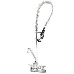 Commercial Pre-Rinse Sink Faucet Kitchen 12 Add-On Mixer Tap Pull Down Sprayer